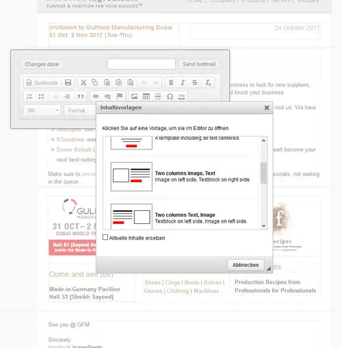 soliq GmbH - Newsletter WYSIWYG Editor